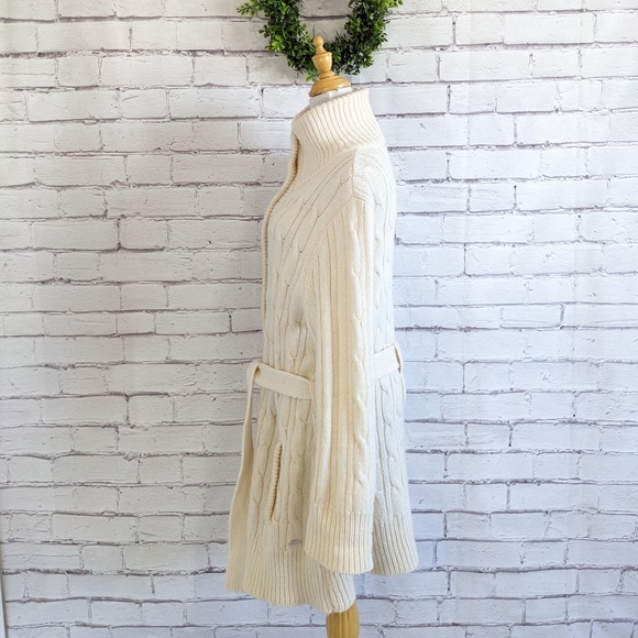 COLUMBIA Knit Long Cozy Mock Neck Button Down Cardigan Sweater Jacket - Picture 5 of 14